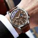 Relógio Masculino Roma Classic – Pulseira de Couro Elegante