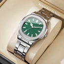 Relógio Masculino Elegance Square – Aço Inoxidável com Calendário