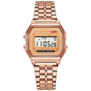 Relógio Digital Retro Rose Gold – Elegância e Estilo Moderno