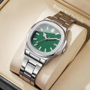Relógio Masculino Elegance Square – Aço Inoxidável com Calendário